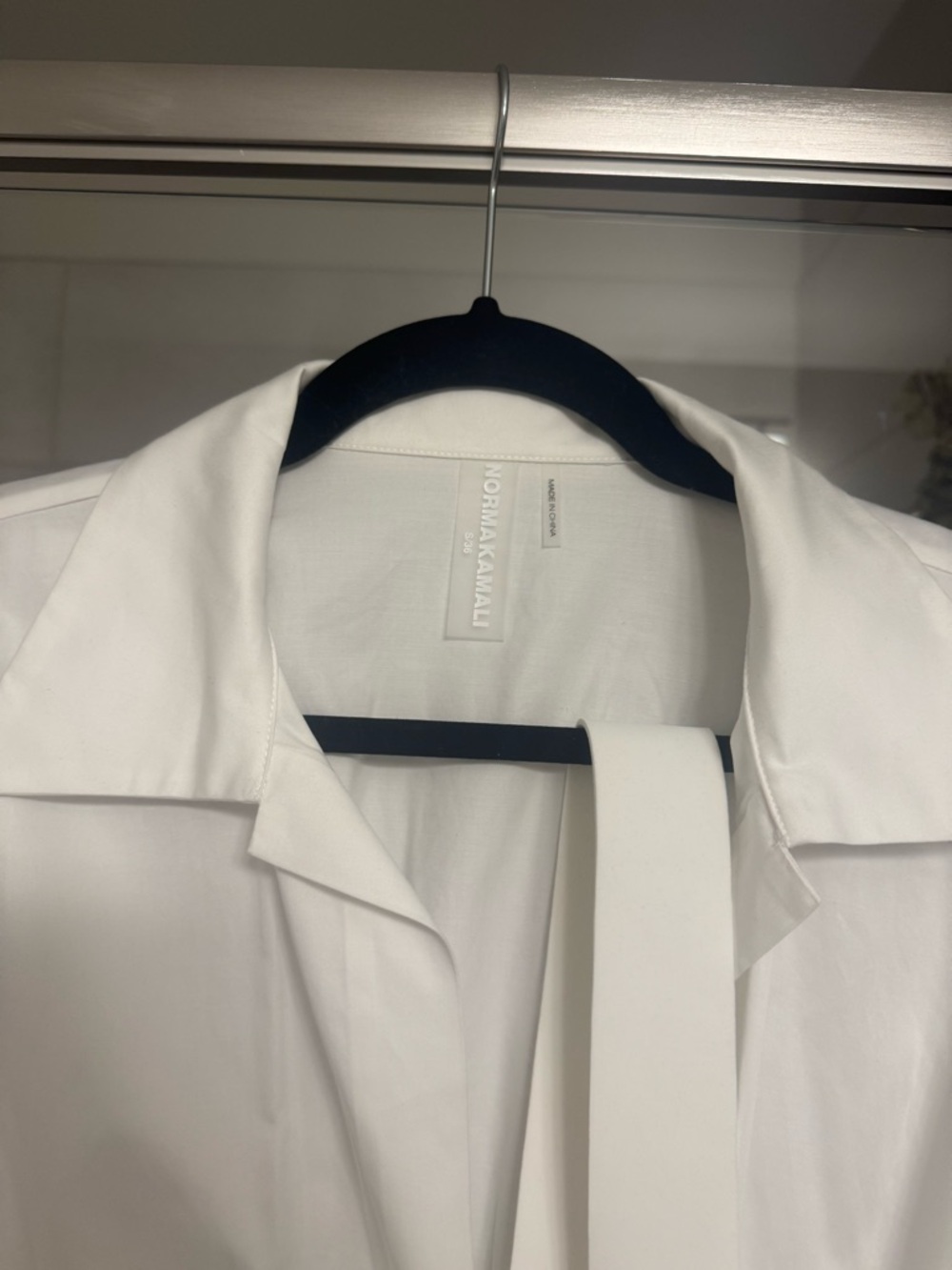 Norma Kamali White Belted Mini Dress - Picture 7 of 8